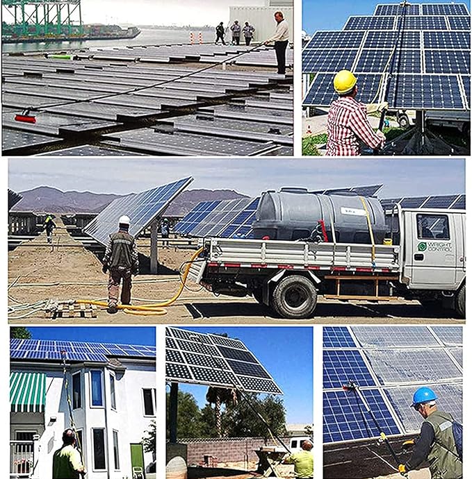 Photovoltaic Panel Cleaning,Cleaning Pole,Water Fed Telescopic Brush,Window Clean,Extendable Cleaner Conservatory Roof Cleaning Tools,6m/20FT