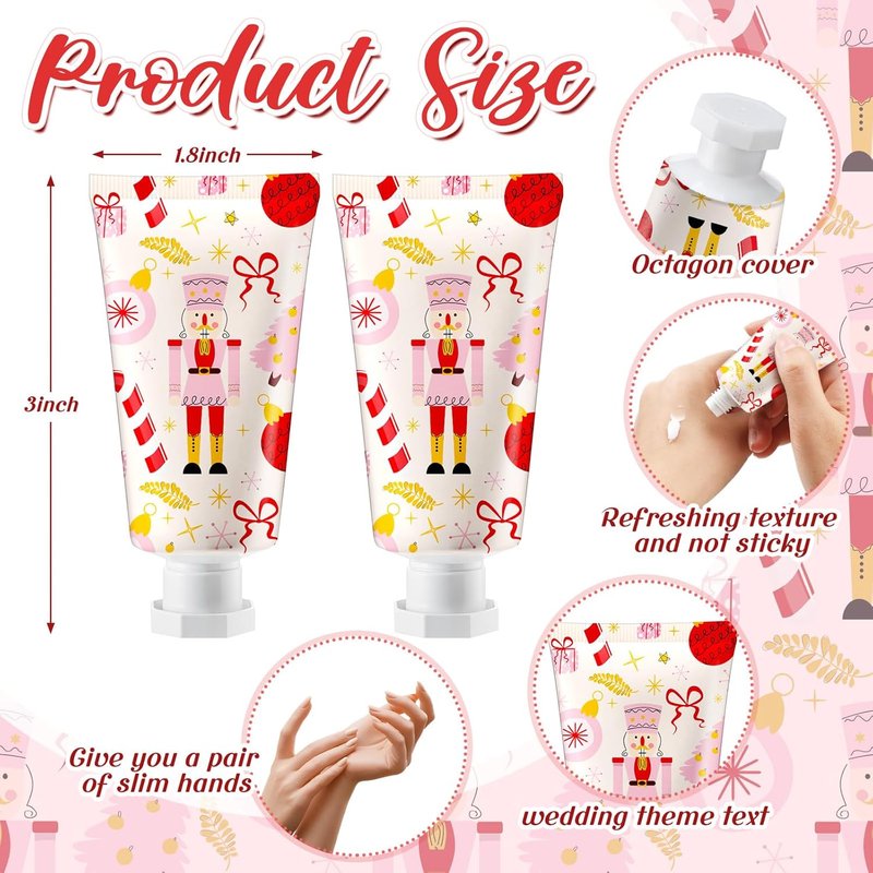 Christmas Nutcracker Hand Cream - 50 Pcs Travel Size | 1 Oz/30 ml Gifts for Women, Coworkers, Teachers, Nurses