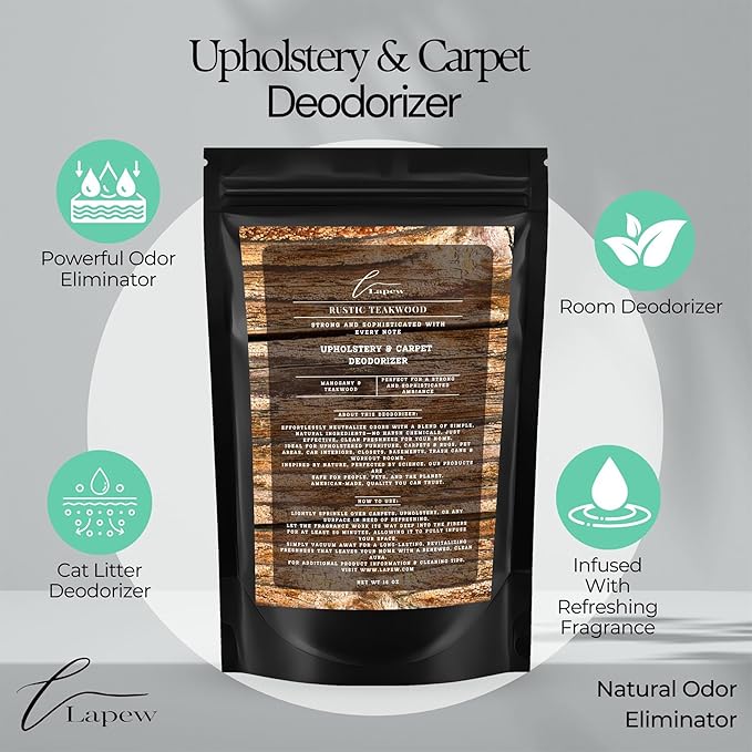 Lapew Crushed Candy Cane Bundle – Carpet Deodorizer Powder & Scented Mop Soap Set – Odor Eliminator for Pet-Friendly Homes