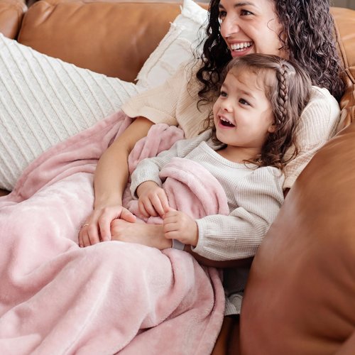 Bedsure GentleSoft Fleece Blanket Twin Size Pink - 300GSM Lightweight Plush Fuzzy Cozy Soft Warm Blanket for Bed, Sofa, Couch, Travel, Camping, 60x80 inches