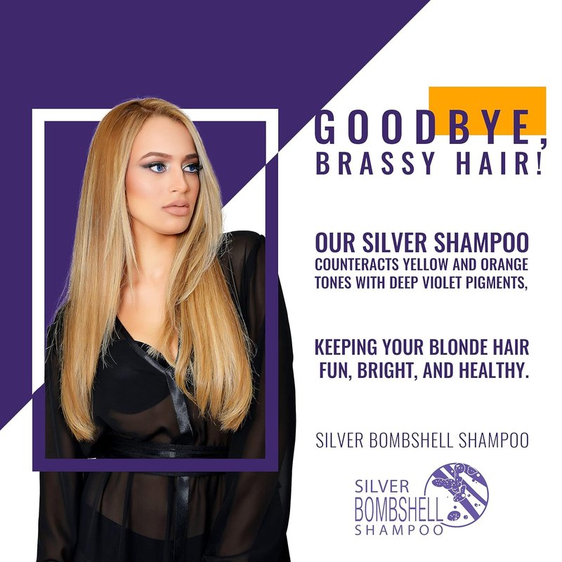 GK Hair Moisturizing Conditioner - Silver Bombshell for Blonde & Gray Hair | 10.1 fl. oz (300 ml)
