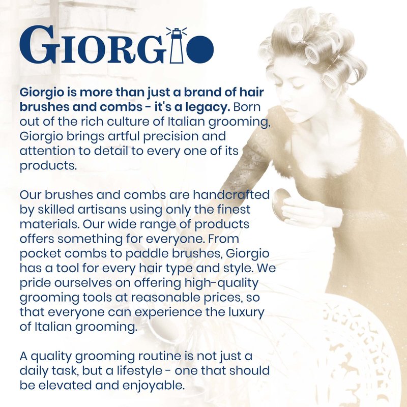 Giorgio G51 TY Small Travel Purse Hair Detangling Comb, Wide Tooth Pocket Comb for Thick Curly Wavy Hair. Great for Wet and Dry Everyday Care, Handmade of Cellulose, Saw-Cut Hand Polished