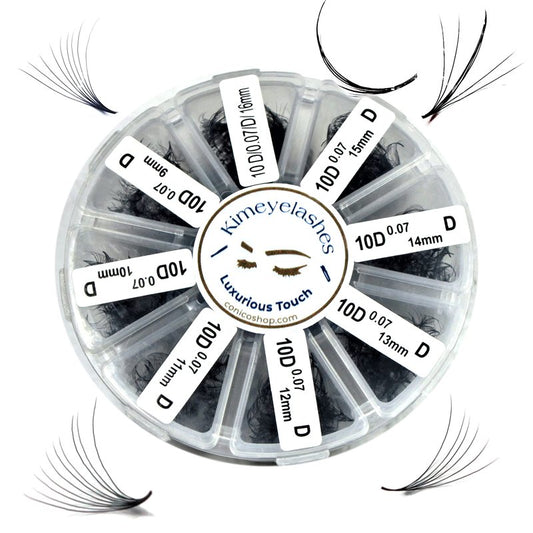 1000 Premade volume fans Mixed lengths 9-16mm loose Fans C, D Curl. Handmade eyelash extensions supplies Russian volume lash Wispy promade fan 4D 5D 6D 7D 8D 9D 10D (10D 0.07 - Curl D)