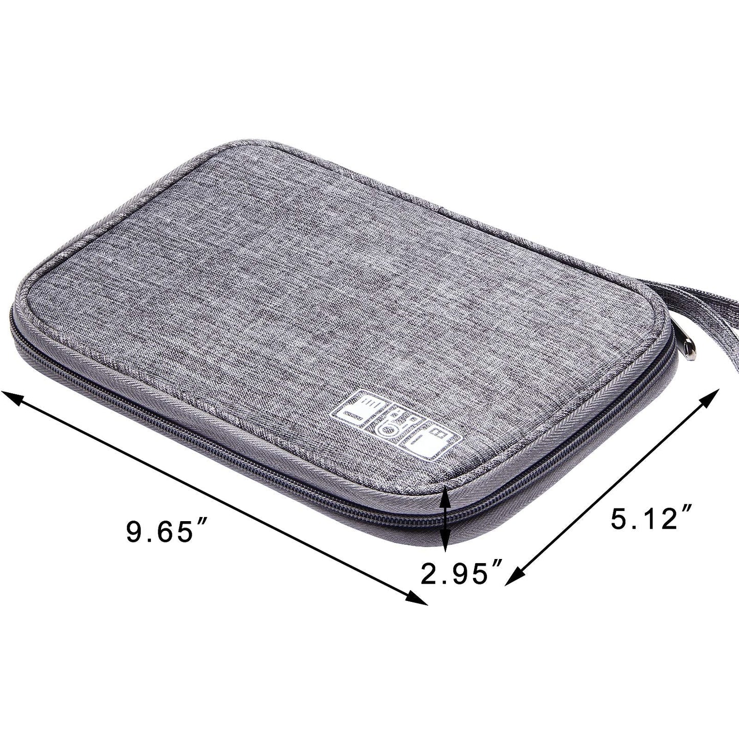 SELLYFELLY Travel Electronics Organizer Portable Cable Organizer Bag for Storage Electronic Accessories Case for Cord,Phone,Charger,Flash Drive (Gray)