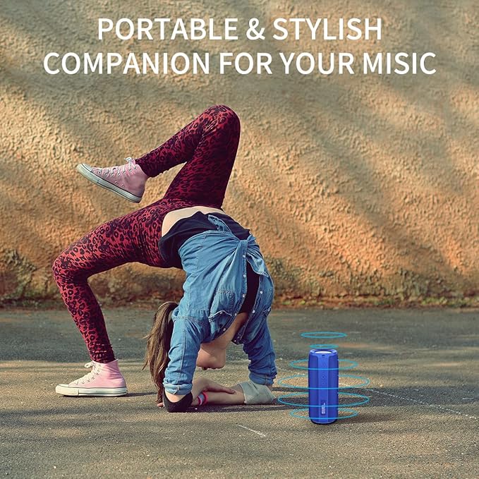 Musibaby Bluetooth Speaker, M88 Speakers,Dual Pairing, Bluetooth 5.3,Loud Stereo Sound,Booming Bass,30H Playtime for Home& Outdoor Party,Beach,Portable Speaker,Gifts(Blue)