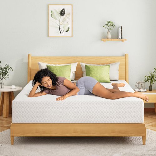 EGOHOME Twin XL Memory Foam Mattress, 5 Inch Bed Mattress in a Box with Cooling Green Tea Gel, Relieve Pressure with Medium Support, CertiPUR-US Certified, 80''L x 38''W, White