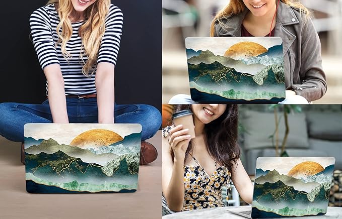 CISSOOK Case for MacBook Air 13.6 inch 2026 2025 2024 2022 Release A3449 A3240 A3113 A2681, Plastic Sunshine Mountain Scenery Cover for MacBook Air 13 M5 M4 M3 M2 Case with Keyboard Cover