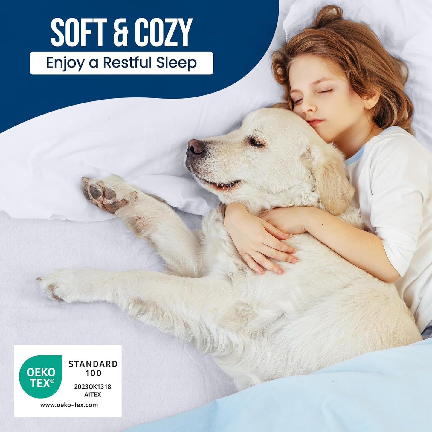 Utopia Bedding California King Size Mattress Protector - Waterproof Terry Cover, Soft & Breathable, 17" Deep Pockets (White)