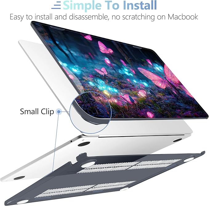 MEEgoodo for M5/M4/M3/M2 MacBook Air 15 inch Case 2026 2025 2024 2023, Case Fit Model (A3448/A3241/A3114/A2941) for MacBook Air 15.3 inch, Fantasy Forest