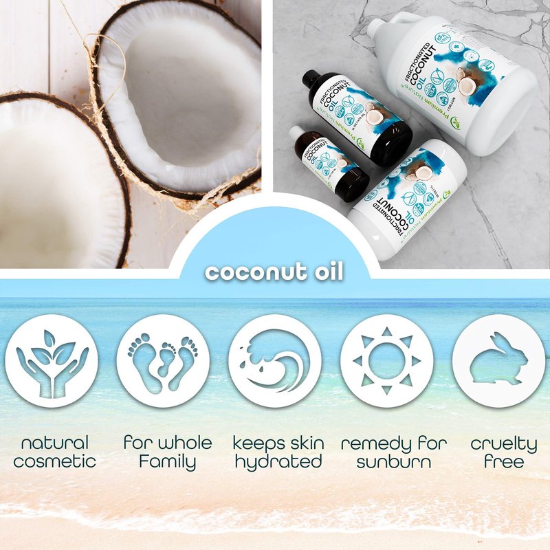 Premium Nature Fractionated Coconut Oil for Skin Moisturizer with Pump Massage Oils Best Carrier for Essential Oils Mixing Body OUL for Dry Skin Moisturizer Natural Oi for Face Hair Body 32 oz