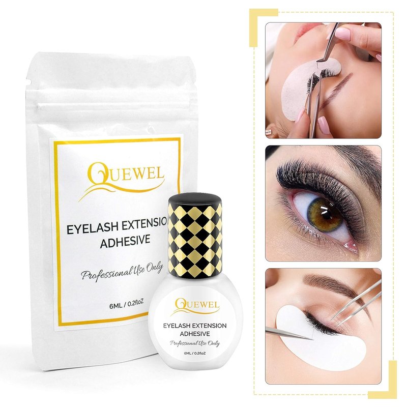 Volume Eyelash Extensions - 0.07 D Curl Mixed Tray (8-15mm) + Classic 0.15 D Curl (8-14mm) + Strong Black Adhesive (6ml)