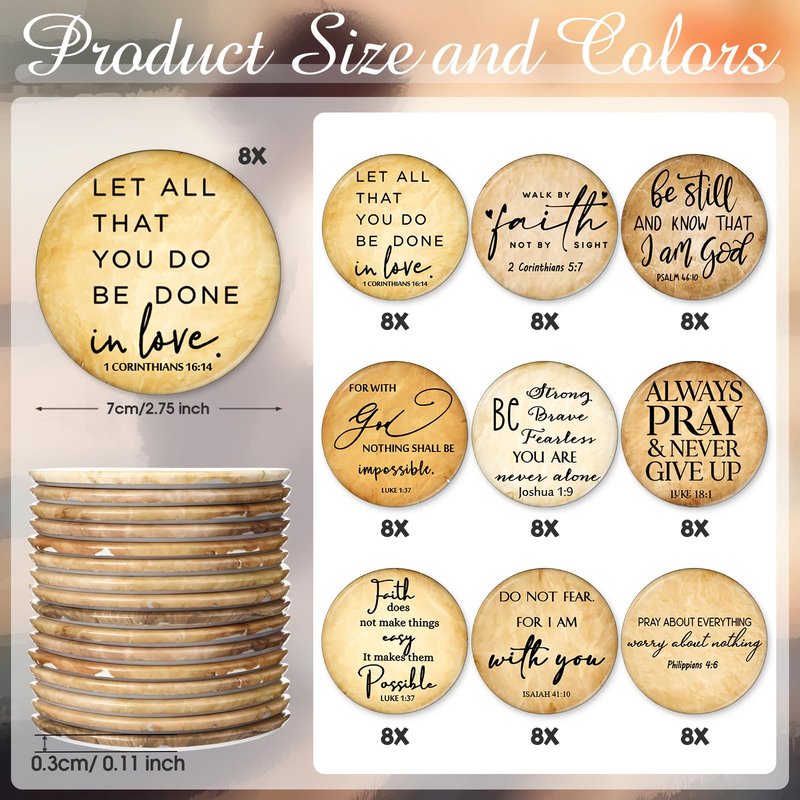 GlikCeil 72 Pcs Mini Christian Compact Mirrors for Women Church Gifts Retro Inspirational Bible Verse Pocket Makeup Mirrors Religious Gift for First Communion Church Baptism Party Favors