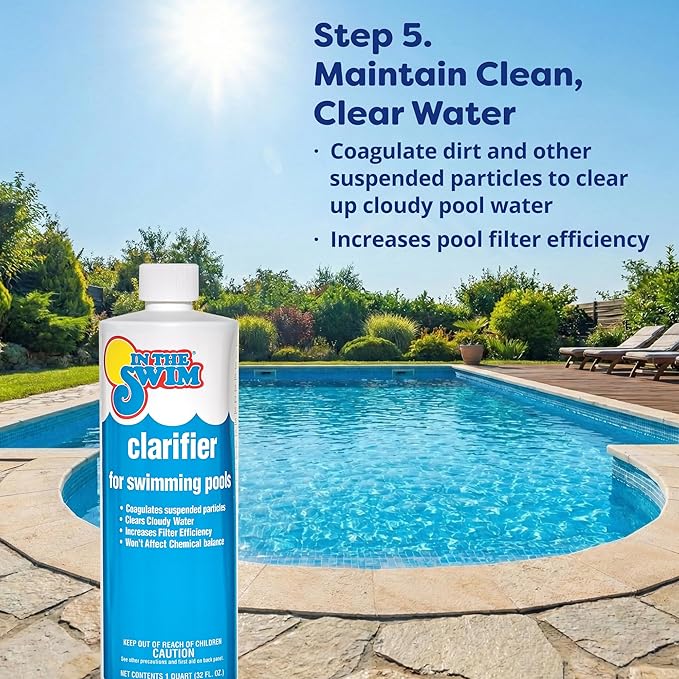 In The Swim Ultimate Opening Kit and Chlorine Bundle - Pre-Measured Opening Kit for Easy Use - 50 Pound Bucket of 3-Inch Stabilized Chlorine Tablets - for Inground and Above Ground Pools Up to 35,000