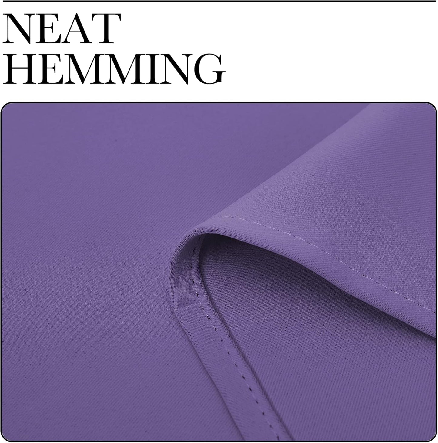 NICETOWN Blackout Curtains - Lilac Purple, 108" Long x 55" Wide, 2 Pieces | Sound Reducing, Heat & Cold Blocking Panels for Modern Decor