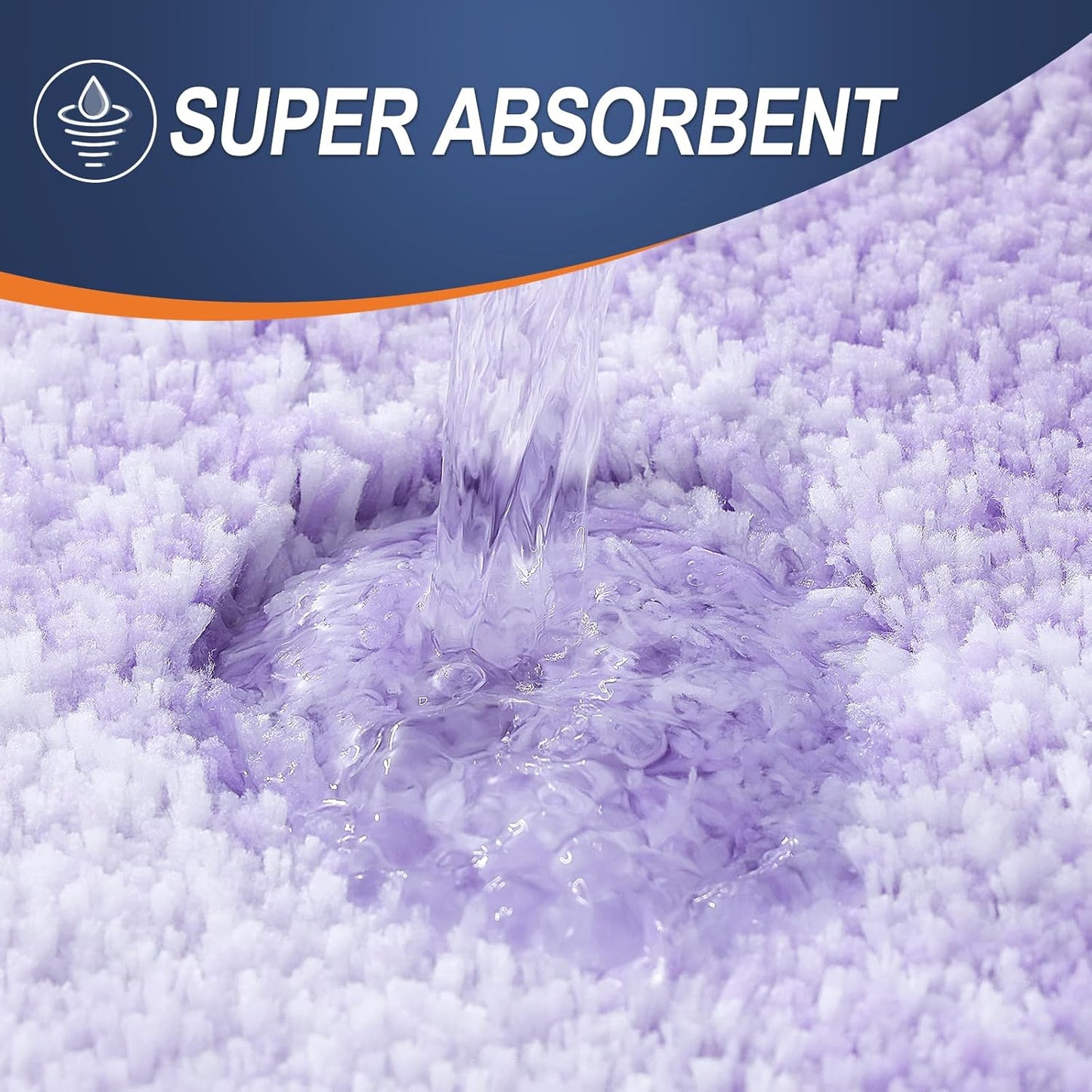 OLANLY Bathroom Rug Mat - Extra Soft Microfiber, Quick-Dry & Machine Washable | 36x24 Light Purple