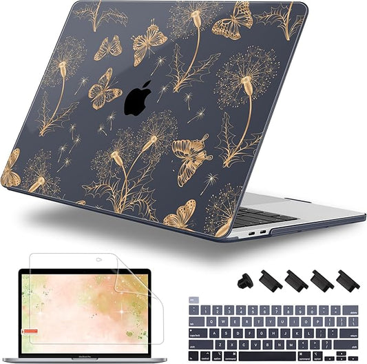Lepeoac for MacBook Pro 16 inch Case 2019 2020 Release Model A2141, Plastic Hard Shell Cover with Keyboard Cover for MacBook Pro 16 inch with Touch Bar & Touch ID - Butterflies