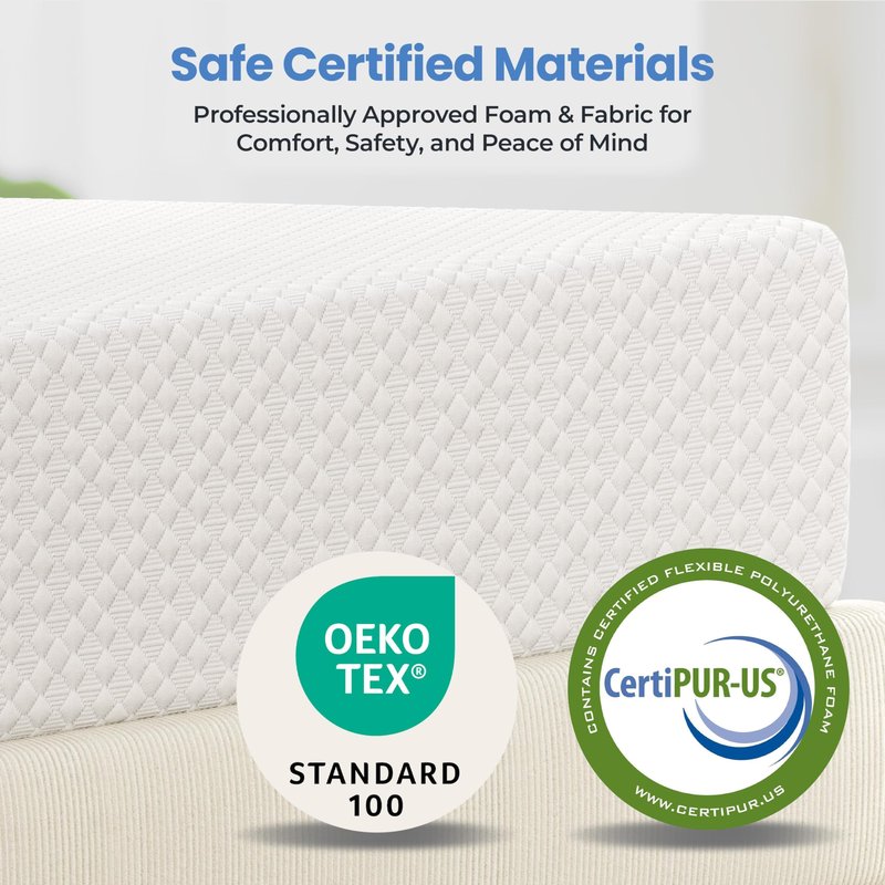 Yaheetech 8 Inch Twin Mattress 3 Foam Layer Cooling Gel Memory Foam Mattresses, Green Tea for Fresher Sleep, Medium Firm, CertiPUR-US Certified, Twin Size Mattress in a Box