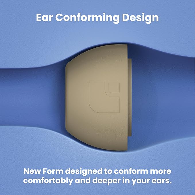 Foam Masters Ultra-Premium Memory Foam Ear Tips for AirPods Pro 1st & 2nd Gen | 3 Pairs | New Ver. | Secure Fit | Super Comfort | Better Noise Cancel | Replacement Buds (Medium, FDE Tan)