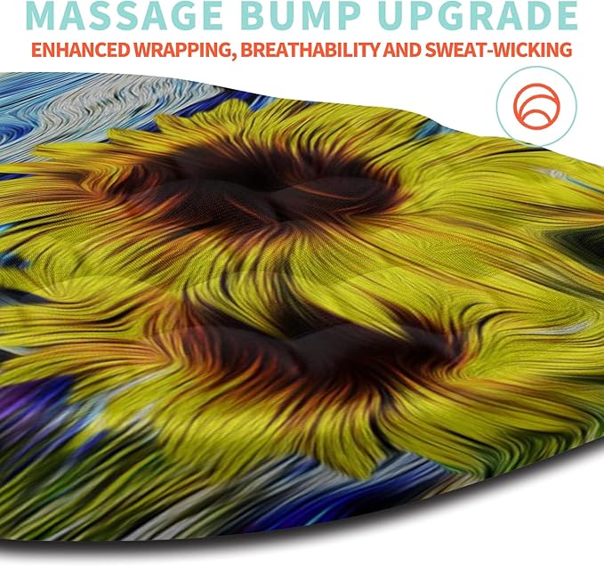 Kuosgm Ergonomic Mouse Pad Wrist Support with Memory Foam Massage Bulge, Carpal Tunnel Pain Relief Mousepad Wrist Rest for Mouse(12x8 inch,Sunflower)
