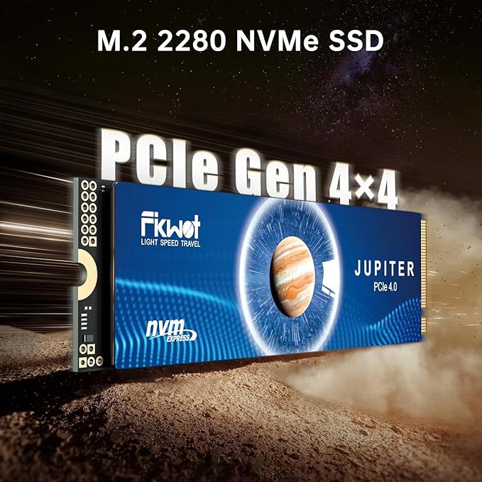 Fikwot FX991 M.2 SSD 2TB NVMe SSD M2 2280 PCIe Gen 4x4, Read Up to 7100MB/s, Internal Solid State Drive for PS5 Laptop Desktop 3D QLC NAND