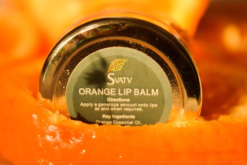 SVATV Orange Flavored Lip Balm. With Natural Ingredients - Shea Butter Beeswax & Coconut Oil To Nourished Repair Dry Or Chapped Lips, Best Moisturizing Lip Balm For Men & Women 15ml / 0.5 Oz