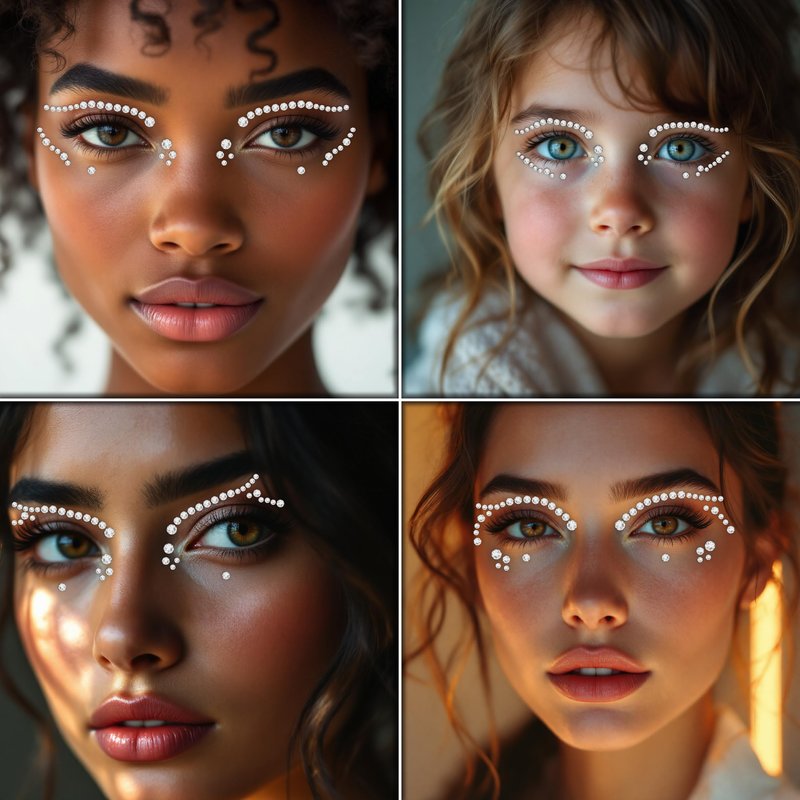Face Gems – Face Jewels - Self-Adhesive Rhinestone Face Jewels for Makeup, Party & Rave Looks - Eye Gems, Face Glitter, Festival Face Gems, Glitter Tattoo, Self- Adhesive Festival Gems (Clear)