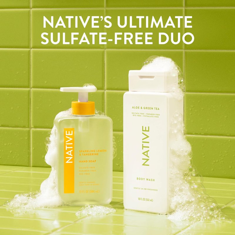 Aloe & Green Tea Body Wash - 24-Hour Refreshing Cleanser for All Skin Types | 18 oz, Phthalate & Sulfate-Free