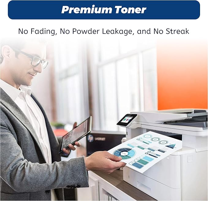 206A Black Toner Cartridge,with Chip Version 2 Pack Replacement for HP 206X W2110A for HP Color LaserJet pro M283cdw M283fdw M282nw M255dw M255nw M283 M255 Printer