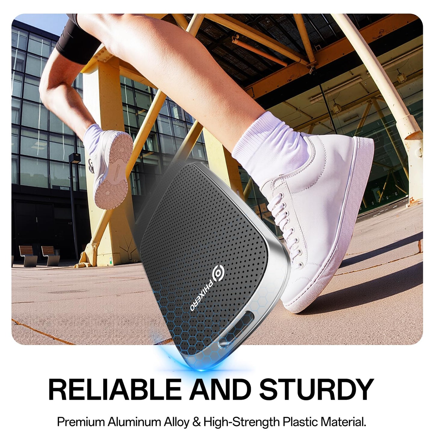 PHIXERO Portable Extern SSD 2TB Up to 550MB/s, USB 3.2 Gen 2 USB C to C&A for Smartphone/Tablet/PC/Laptop/Camera (Black)
