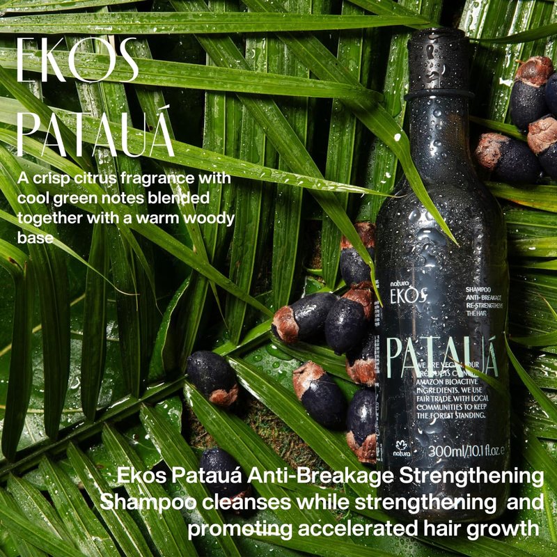 natura - Ekos Patauá Hair Anti-Breakage Re-Strengthening Shampoo - Prevent Hair Loss - Fortify Roots & Strands - Vegan Hair Care - Brazilian Beauty Secrets - Personal & Self Care - 10.1 fl oz (300ml)