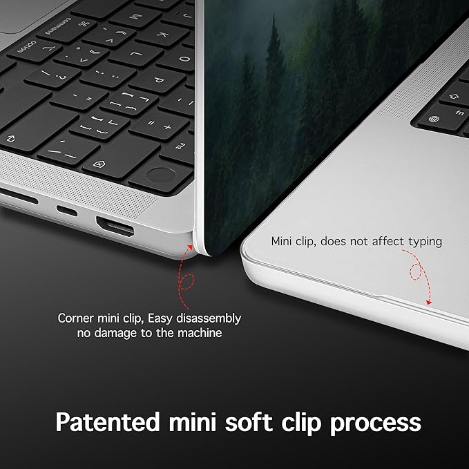 Lepeoac Case for MacBook Pro 16 inch Case 2026-2021 | M5 A3429 A3428 M4 M3 M2 M1 Pro/Max | Protective Hard Shell Laptop Cover with Screen Protector & Keyboard Cover | Forest