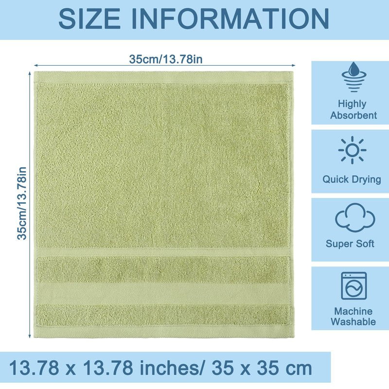 Mindsoft 21 Pack Washcloths for Face 14" x 14" Absorbent and Soft Hand Towels Bulk Set 100% Cotton Ring Spun Hand Towels for Bathroom Gym Wash Cloths(Multicolor)