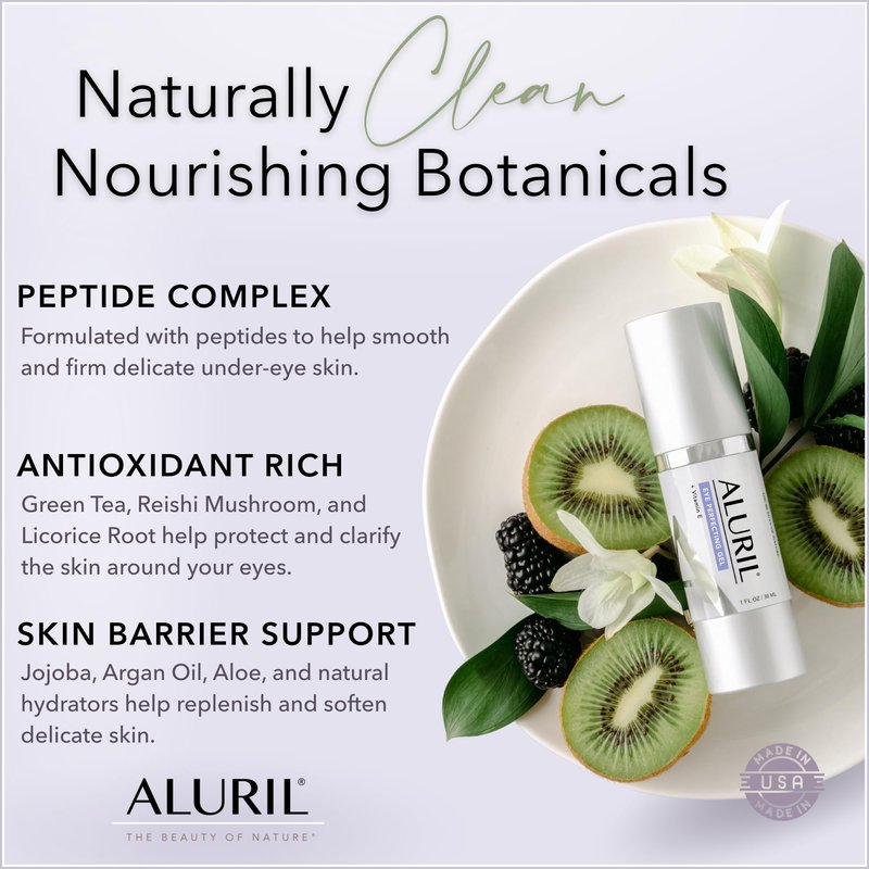ALURIL Eye Perfecting Gel – Hydrating & Nourishing Targets Dark Circles, Depuff & Revitalize Under Eye Area, Enhanced with Vitamin E to Refresh Skin Tone & Texture, Suitable for All Skin Types 1 fl oz