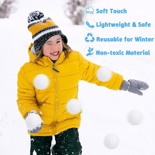 Luces 80 PCS Soft Fake Snow Balls - Indoor & Outdoor Winter Fun | Perfect for Christmas Games