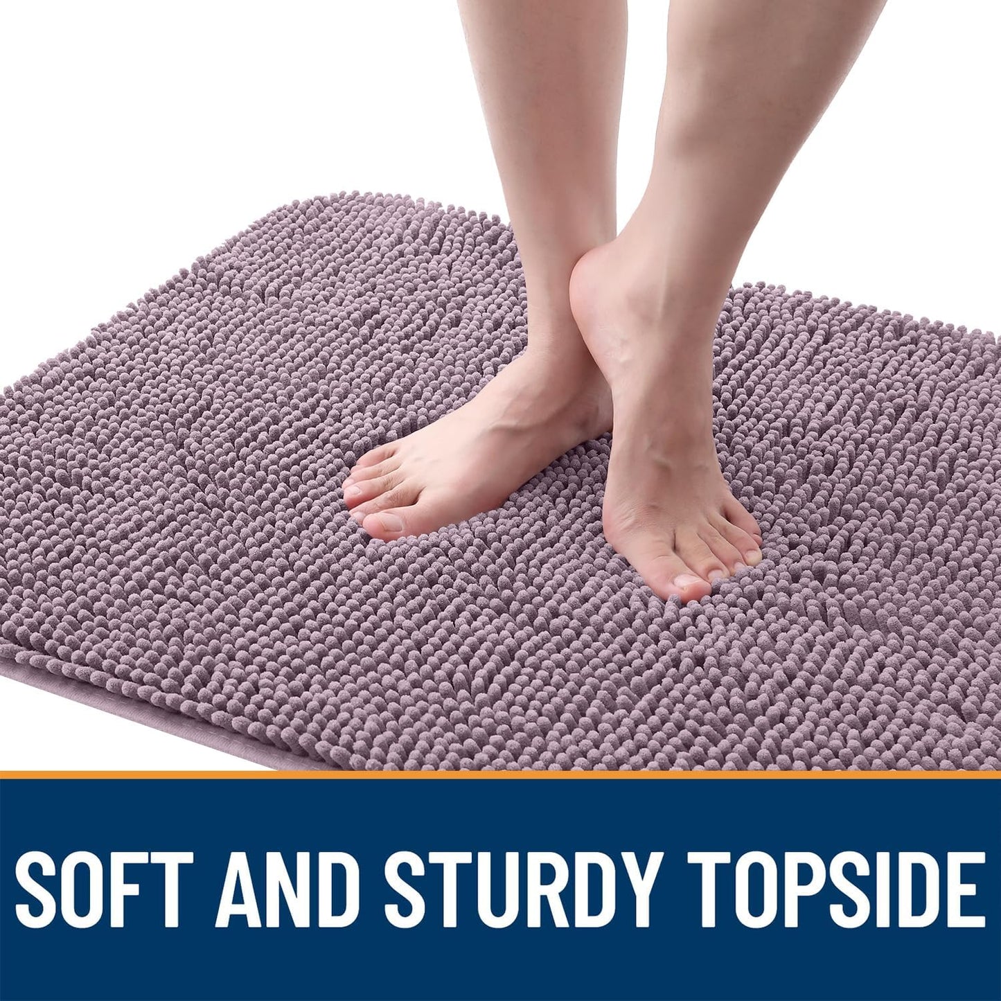 OLANLY Dog Door Mat - Absorbent Non-Slip Washable Doormat for Muddy Paws | 70x24 Deep Plum