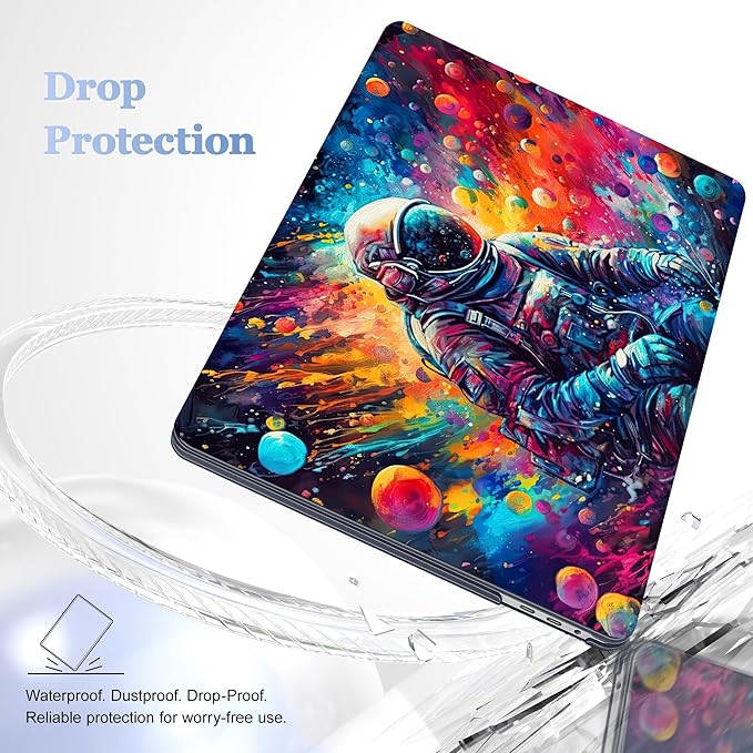 Lepeoac for MacBook Pro 16 inch Case 2019 2020 Release Model A2141, Plastic Hard Shell Cover with Keyboard Cover & Screen Protector for MacBook Pro 16 inch with Touch Bar & Touch ID - Astronaut