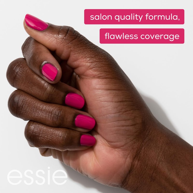 essie Nail Polish, Salon-Quality Mid-tone Pink Shimmer Nail Polish, Vegan, One Way For One, 0.46 fl oz