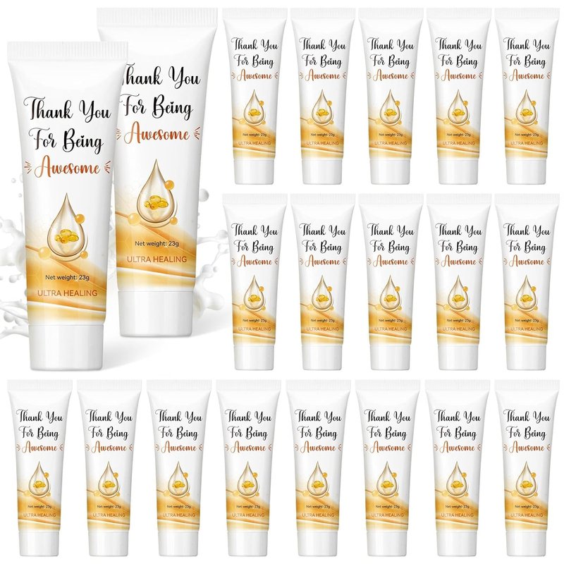 Thank You Hand and Body Cream Set - 35 Pcs Inspirational Gifts for Coworkers & Teachers | Travel Size Moisturizer for Dry Skin