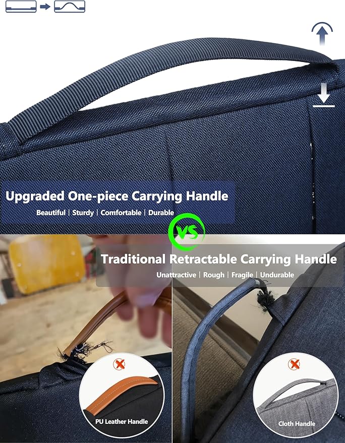 HYZUO 15-16 Inch Laptop Sleeve Bag for MacBook Pro 16 M5/M4/M3/M2/M1 Pro/Max A3428 A3429 2026-2019, 15" Surface Book, NoteBook Case for 15" 15.6" HP Dell Lenovo Asus Acer Samsung, Navy Blue