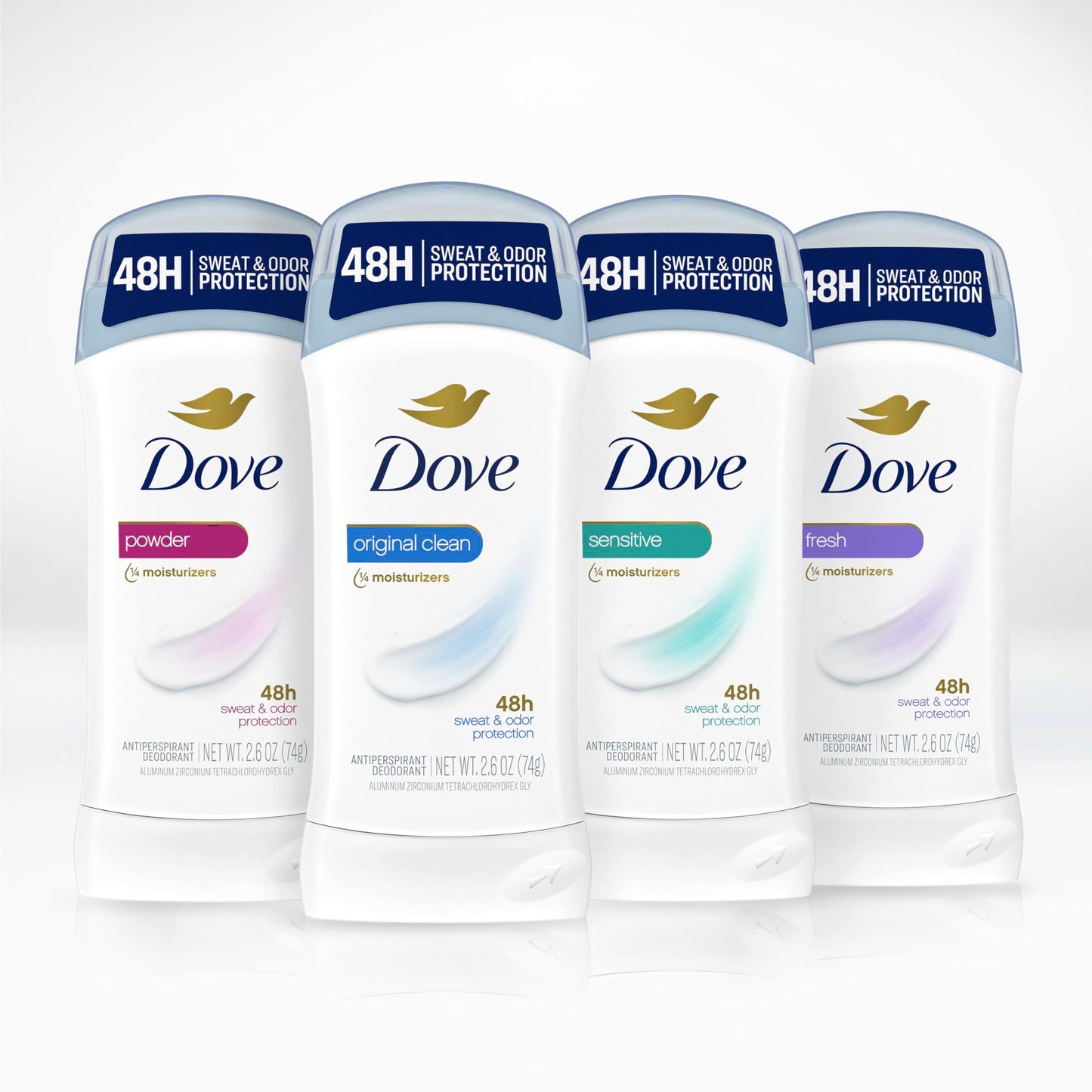 Dove Powder Invisible Solid Anti-Perspirant Deodorant 2.6 oz (Pack of 6)