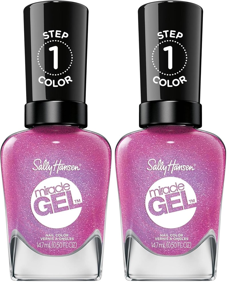 Sally Hansen Miracle Gel Nail Polish - Quartz and Kisses #512 | Long-Lasting, Chip-Resistant Finish (Pack of 2)