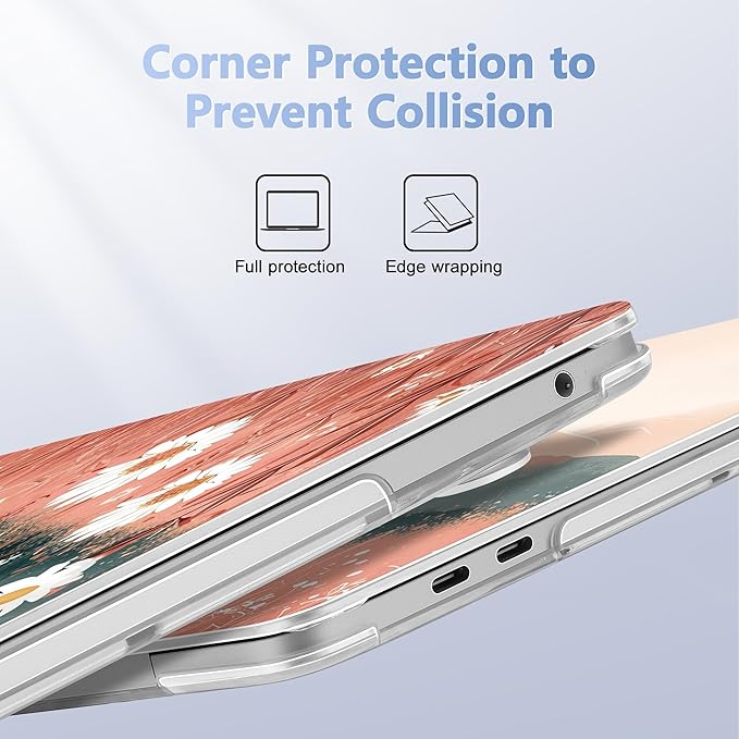 Lepeoac Case for MacBook Pro 13 inch Case M2 2022-2016 A2338 M1 A2251 A2289 A2159 A1989 A1708 A1706, Plastic Hard Shell + Keyboard Cover + Dust Plug, Mountains