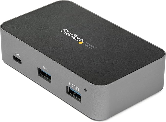 StarTech.com 4-Port USB C Hub - USB 3.2 Gen 2 (10Gbps) - 3x USB-A & 1x USB-C - Powered - Universal Power Adapter Included , TAA (HB31C3A1CS)