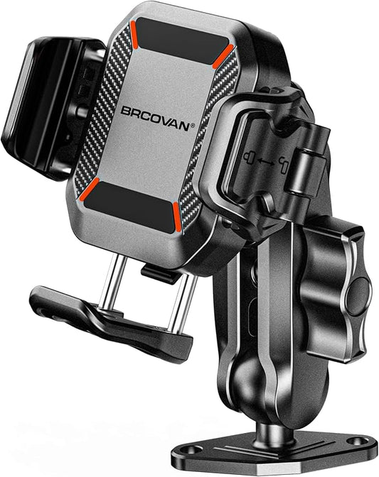 BRCOVAN Anti-Theft Phone Mount Holder with Vibration Dampener, 1s Locking