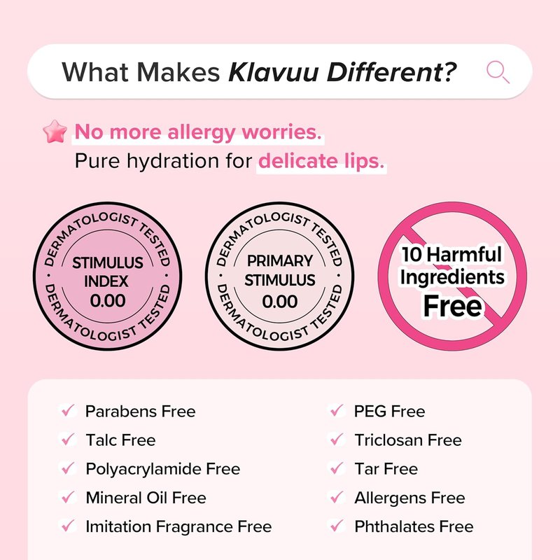 Klavuu Lip Mask – Overnight Hydrating Korean Lip Balm for Dry, Chapped Lips | Berry Exfoliating Treatment (0.7oz)