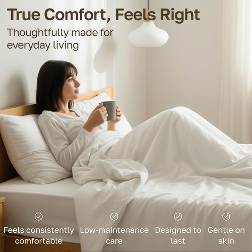 California Design Den Soft 100% Cotton Queen Size Bed Sheets Set, 400 TC Good Housekeeping Award Winner, Silky Sateen Weave with Deep Pockets, Long Staple Cotton Queen Bed Sheet Set - Antique White