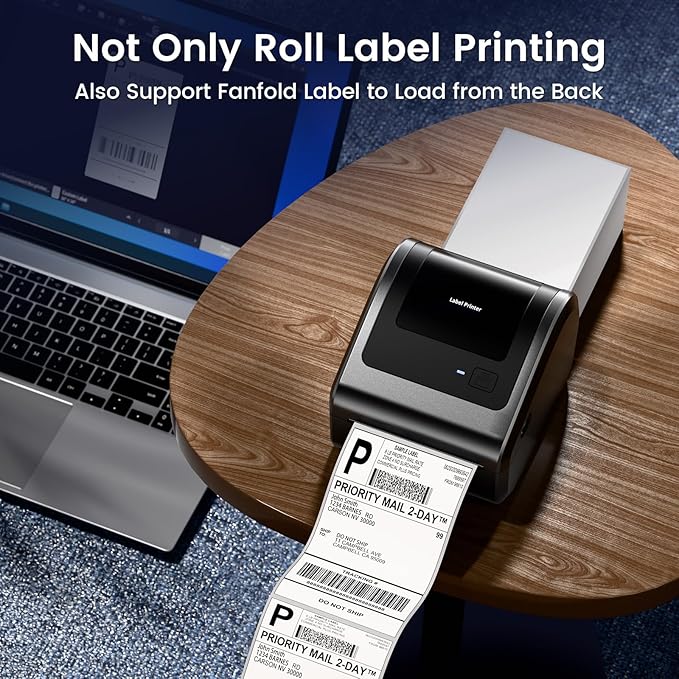 Omezizy Bluetooth Shipping Label Printer 4x6, D450BT Thermal Label Printer for Shipping Packages, Thermal Printers for Small Business, Compatible with Android, iPhone, Windows, macOS, Tiktok, UPS