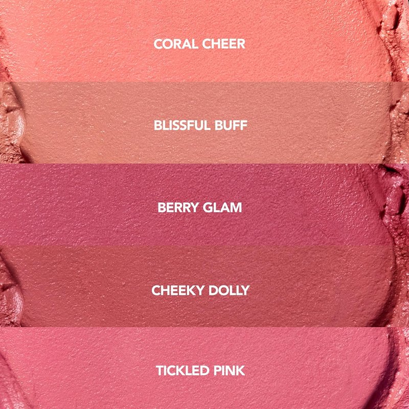 Buxom Plump Shot Blush - Peptide-Infused Cream-to-Powder, Lightweight Matte Finish | Buildable Medium Color