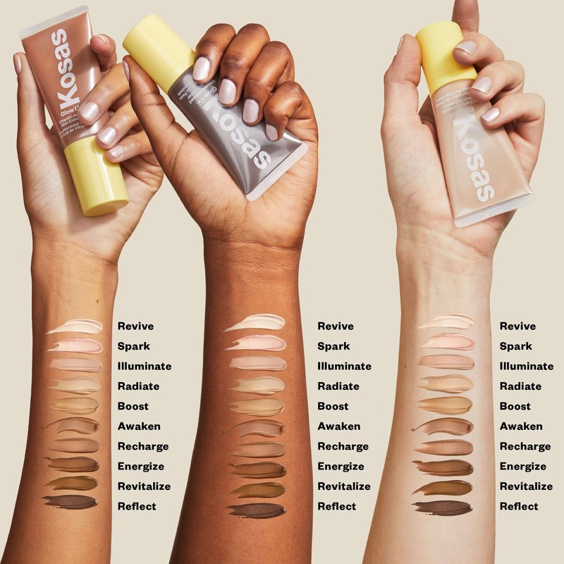 Kosas Glow I.V. Skin Illuminating Enhancer – Vitamin-Infused Liquid Highlighter, Hydrating Glow Primer, Lightweight Face Illuminator, Illuminate