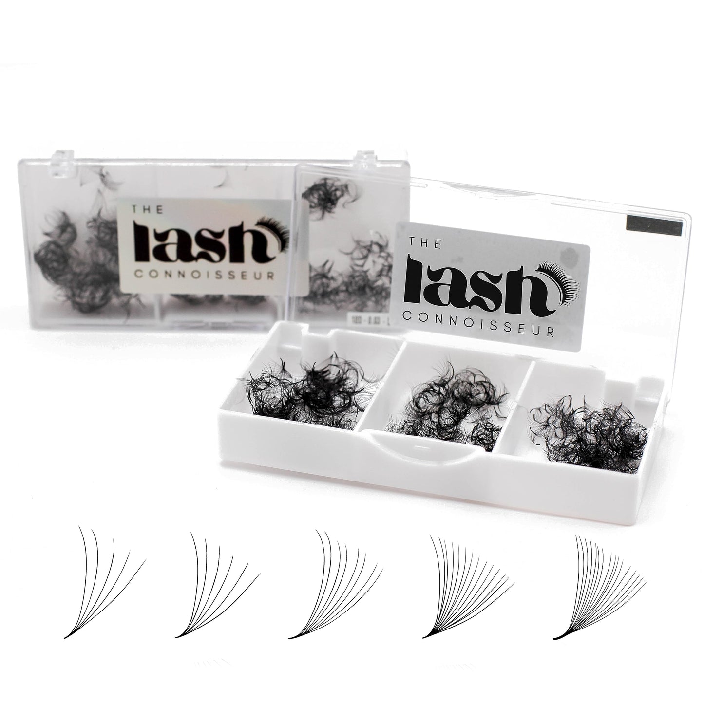 5D - CC Curl 750 Fans Mixed Promade Fans Lash Extensions | TLC Lash Supplies 4D to 16D Premade Fans 7 mm to 16 mm Mixed Length Thin Base Premade Fans Eyelash Extensions (5D - CC Curl, 13-14-15 mm)